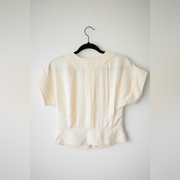 Madewell Pleated Short Sleeve Blouse NWT - Picture 7 of 9